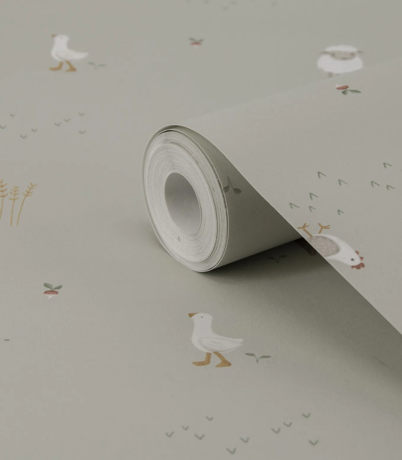 Vliesbehang Little Farm Groen