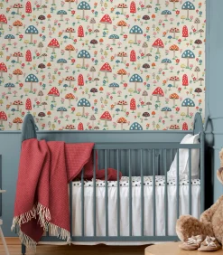 Vliesbehang Mushrooms Multi