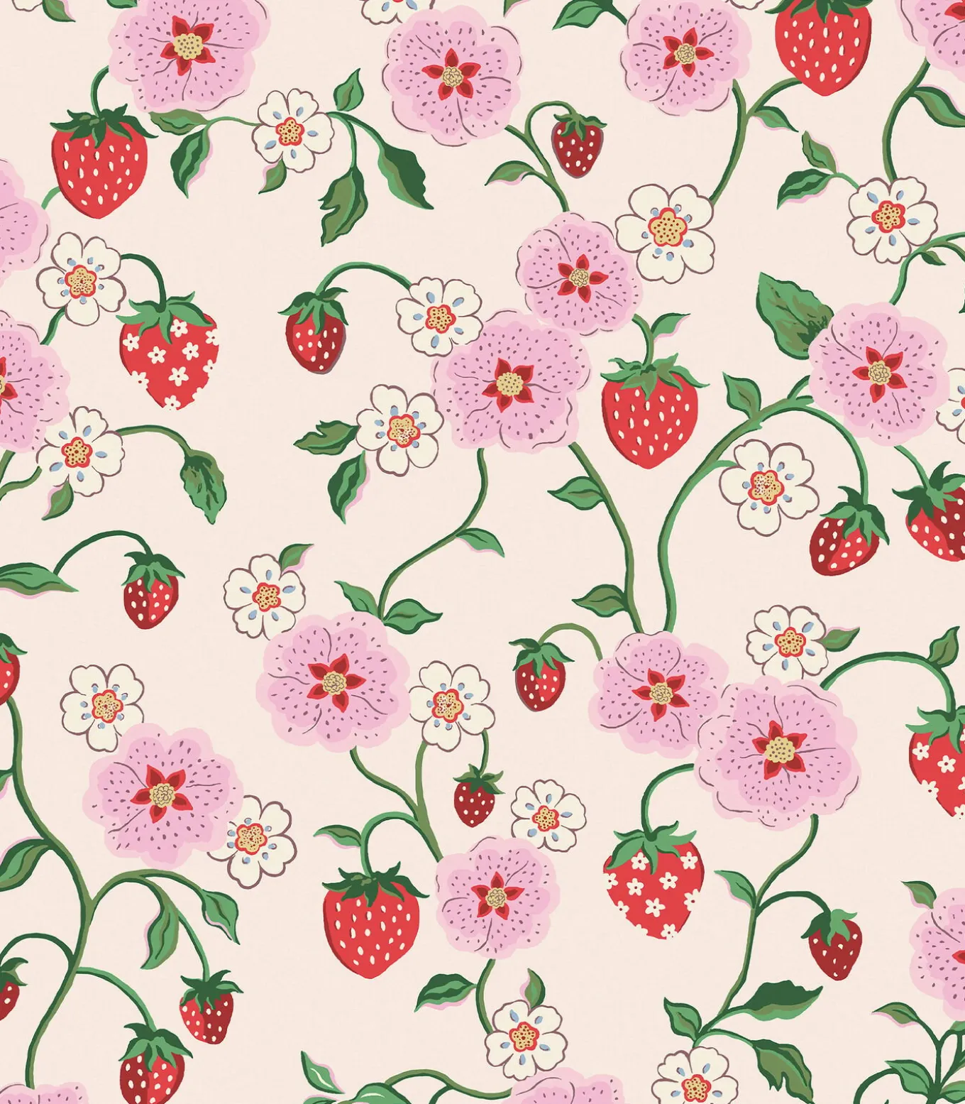 Vliesbehang Strawberry Spring