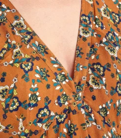 Vloeiende uitlopende jurk bedrukt MIRZAPUR