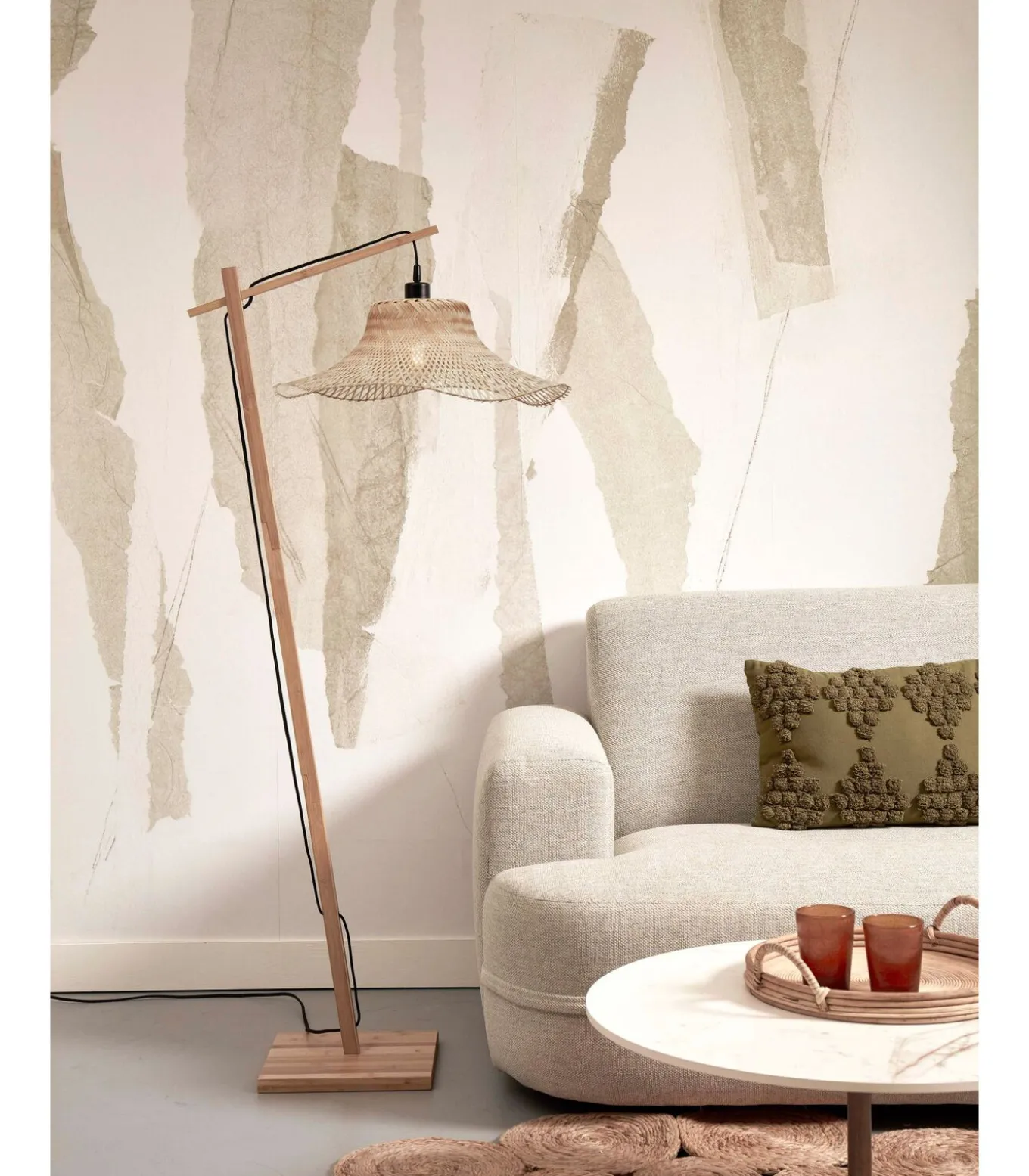 Vloerlamp Ibiza - Bamboe - 77x50x150cm