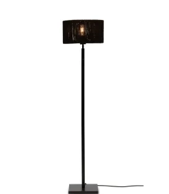 Vloerlamp Iguazu - Bamboe/Jute Zwart - Ø30x126cm