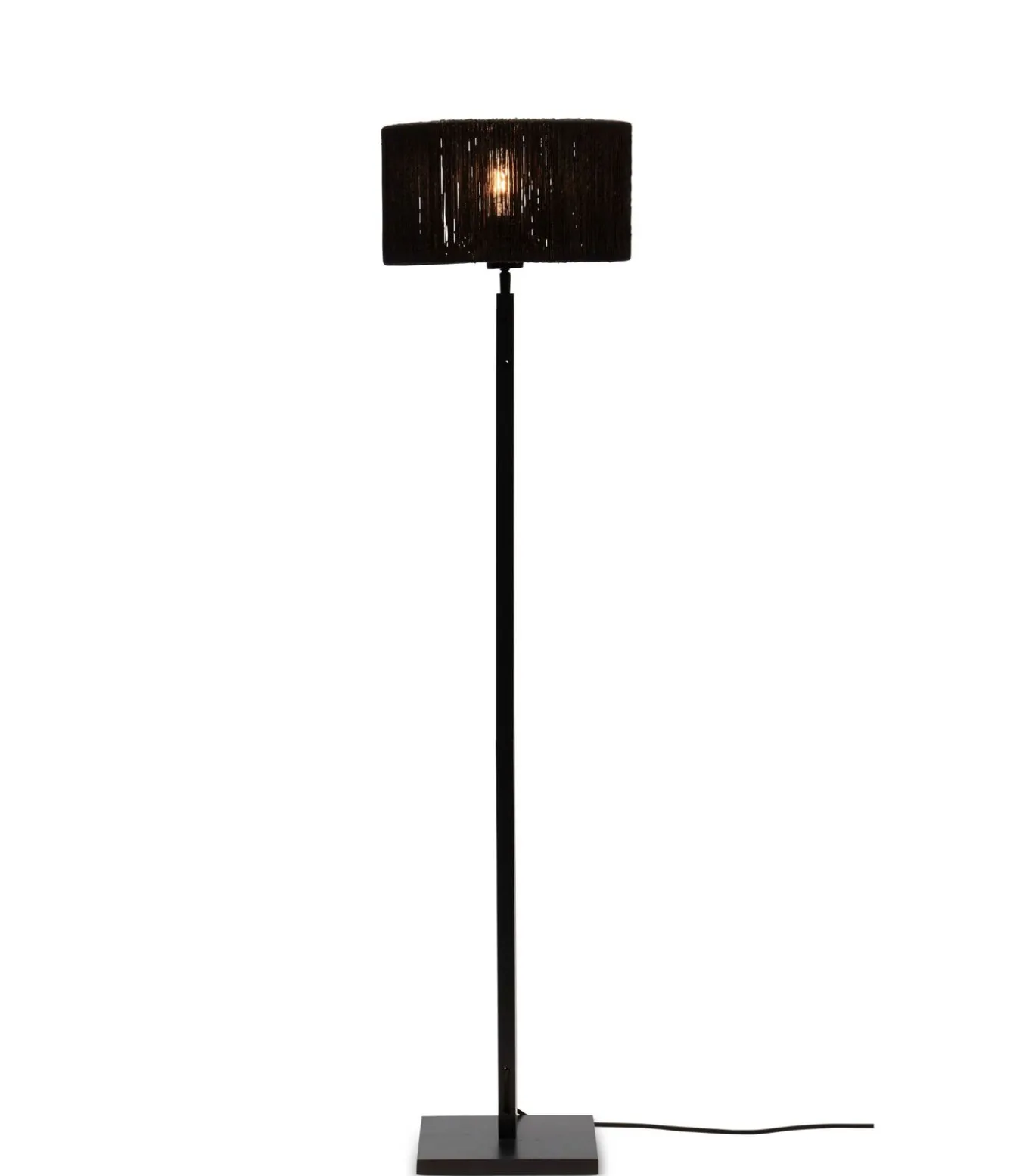 Vloerlamp Iguazu - Bamboe/Jute Zwart - Ø30x126cm