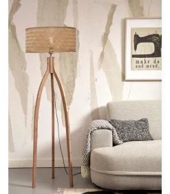 Vloerlamp Java - Bamboe - 50x50x145cm - Driepoot