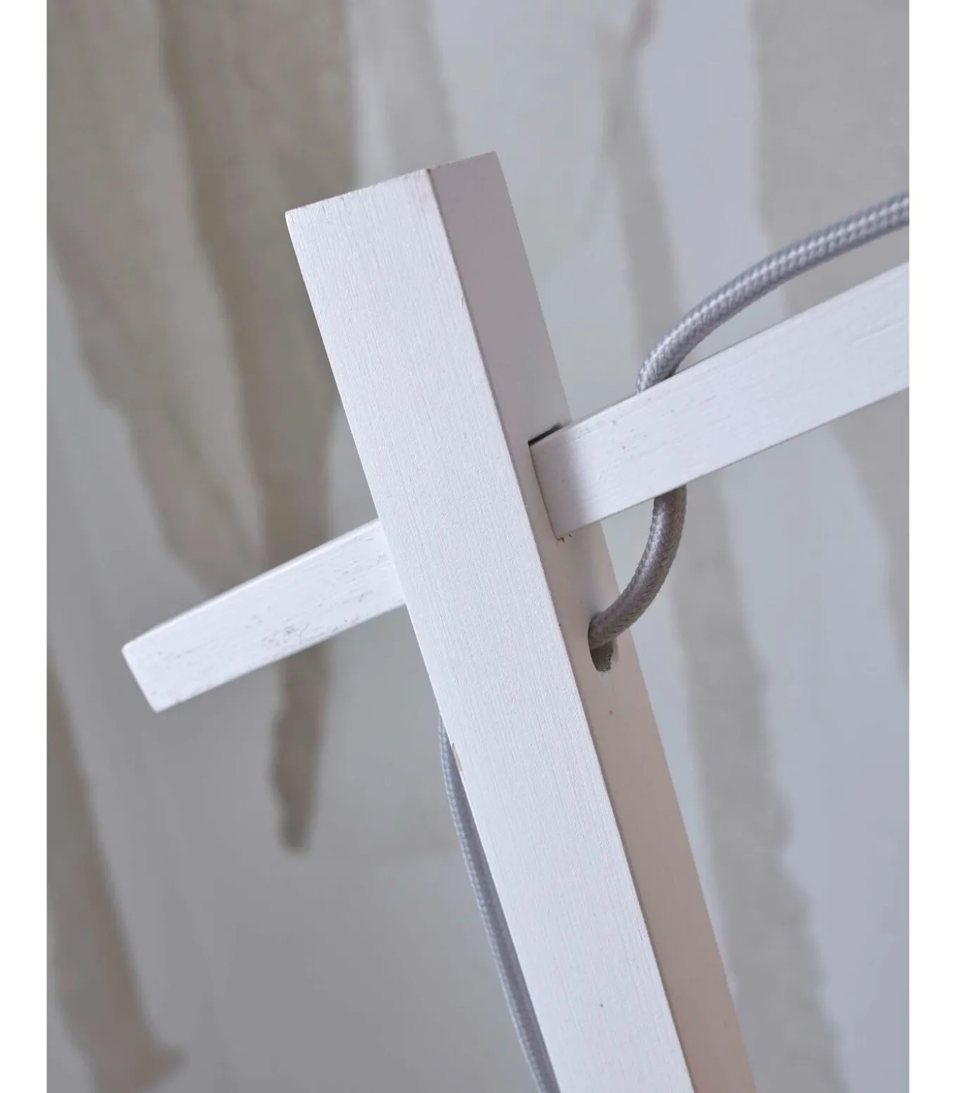 Vloerlamp Java - Bamboe Wit/Naturel - 58x32x150cm