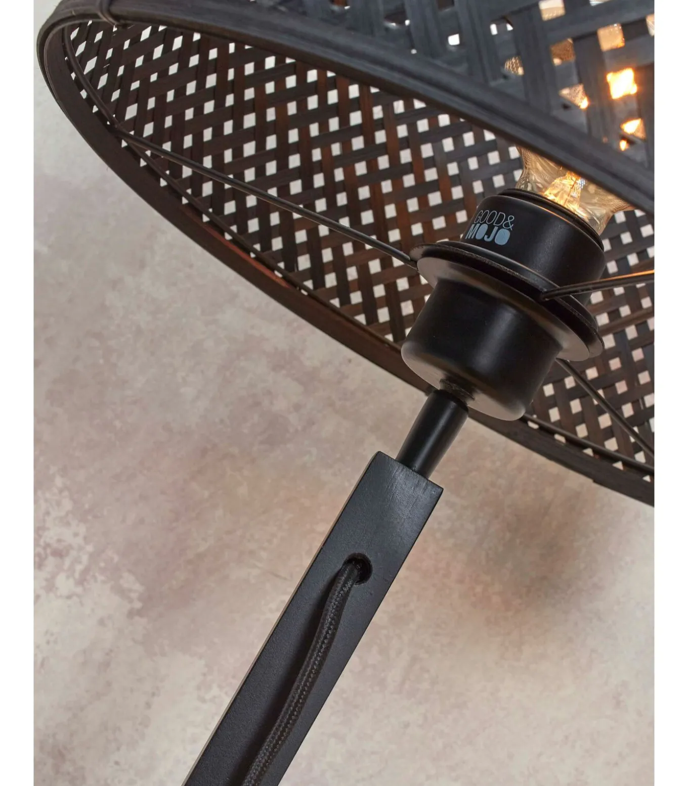 Vloerlamp Java - Bamboe Zwart - Ø50x158cm