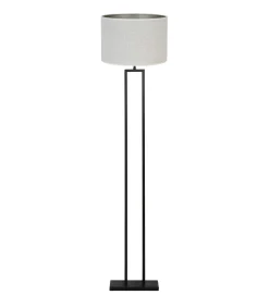 Vloerlamp Shiva/Saverna - Zwart/Eiwit - Ø40x170cm