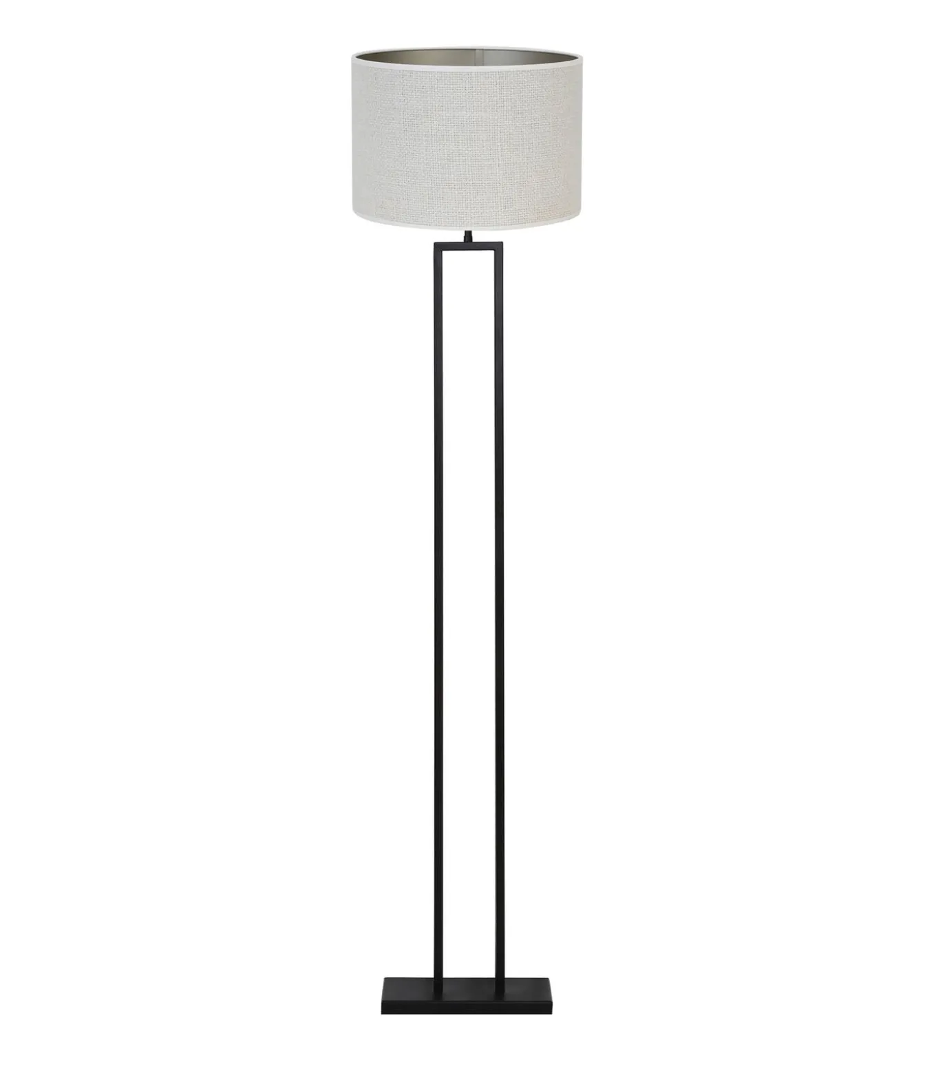 Vloerlamp Shiva/Saverna - Zwart/Eiwit - Ø40x170cm