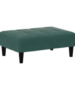 Voetenbank 77x55x31 cm fluweel donkergroen