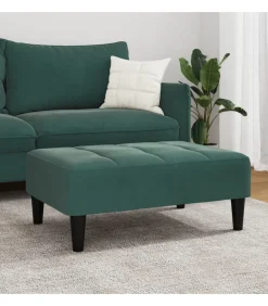 Voetenbank 77x55x31 cm fluweel donkergroen