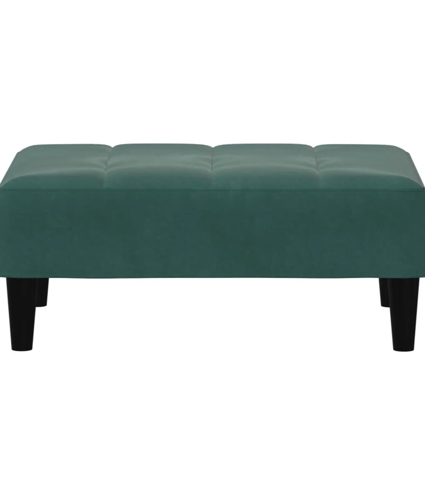 Voetenbank 77x55x31 cm fluweel donkergroen