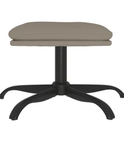 Voetenbank 60x60x36 cm fluweel lichtgrijs