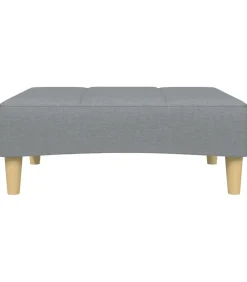 Voetenbank 77x55x31 cm stof lichtgrijs