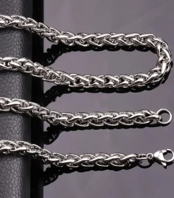 Vossenstaart Ketting - 3mm - Zilver Kleurig - Staal