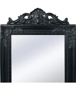 Vrijstaande spiegel Barokstijl 160x40cm zwart