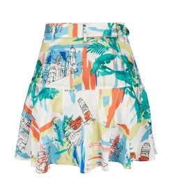 Vrouwen aop satijnen minirok GT