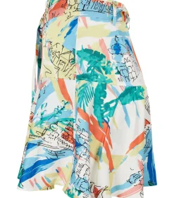 Vrouwen aop satijnen minirok GT