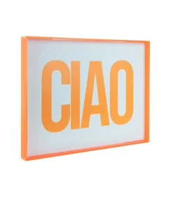 Wanddecoratie Ciao Large - Oranje - 3x41x31cm