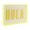 Wanddecoratie Hola Medium - Geel - 3x31x22cm
