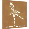 Wanddecoratie tuin balletdanserontwerp 55x55 cm cortenstaal