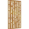 Wanddecoratie tuin bamboe-ontwerp 105x55 cm cortenstaal