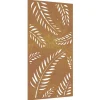 Wanddecoratie tuin bladontwerp 105x55 cm cortenstaal