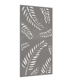Wanddecoratie tuin bladontwerp 105x55 cm cortenstaal