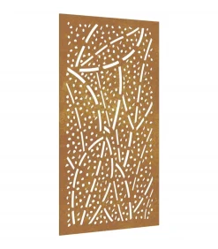Wanddecoratie tuin bladontwerp 105x55 cm cortenstaal