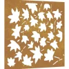 Wanddecoratie tuin esdoornbladontwerp 55x55 cm cortenstaal