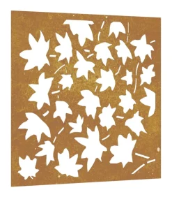 Wanddecoratie tuin esdoornbladontwerp 55x55 cm cortenstaal
