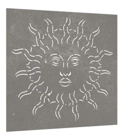 Wanddecoratie tuin zonontwerp 55x55 cm cortenstaal