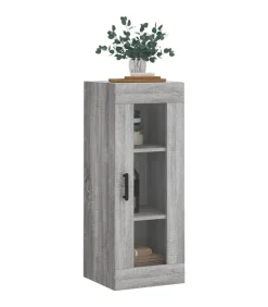 Wandkast 34,5x34x90 cm grijs sonoma eikenkleurig