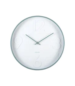 Wandklok Ayuno - Mistig blauw - Ø40cm