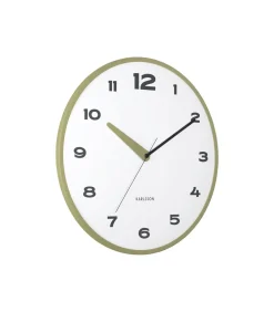 Wandklok Brisk Dome - Legergroen - Ø40cm