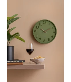 Wandklok Calma - Legergroen - 3.8x30x30cm
