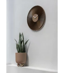 Wandklok Cascara - Bruin - 50x50x50cm