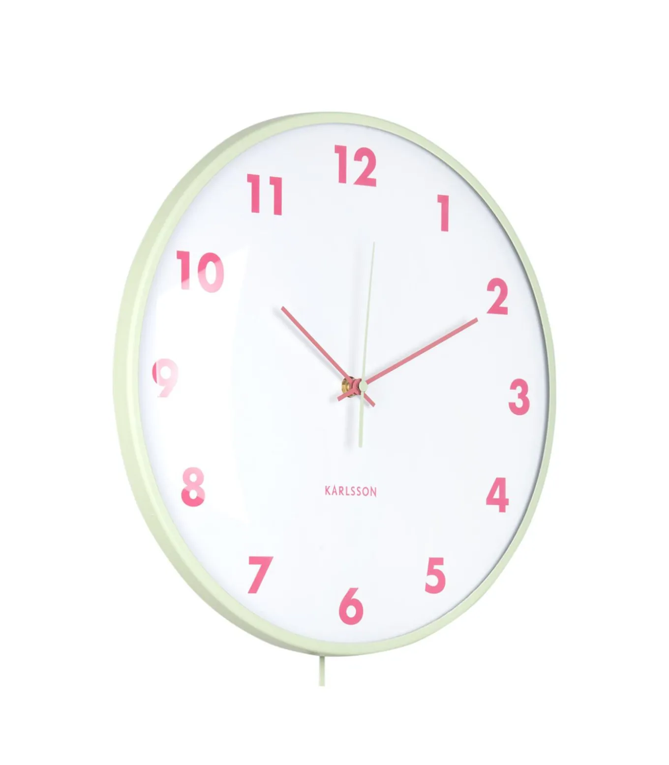 Wandklok Cheeky Dome - Zachtgroen - 7.1x35.5x61.5cm