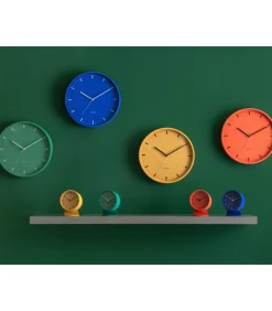 Wandklok Cool Retro - Geel - 30x30x30cm