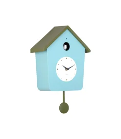 Wandklok Cuckoo Light - Mistigblauw - 23x10.5x26.4cm