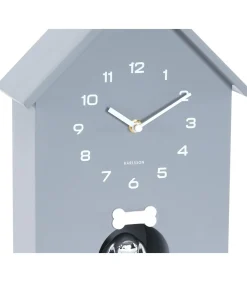 Wandklok Dog House - Grijs - 24.9x9x27cm