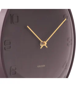 Wandklok Fuerte Dome - Bruin - 30.5x30.5x30.5cm