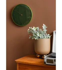 Wandklok Fuerte Dome - Groen - 30.5x30.5x30.5cm