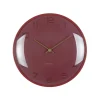 Wandklok Fuerte Dome - Rood - 30.5x30.5x30.5cm