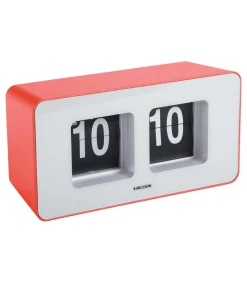 Wandklok Funky Flip - Scarlet rood - 7x17.7x9.2cm