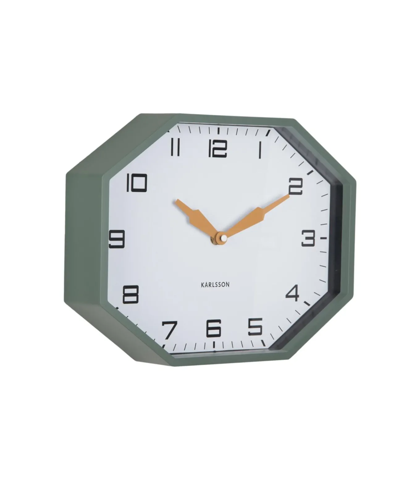 Wandklok Modern Factory Octagon - Groen - 32x32x26cm