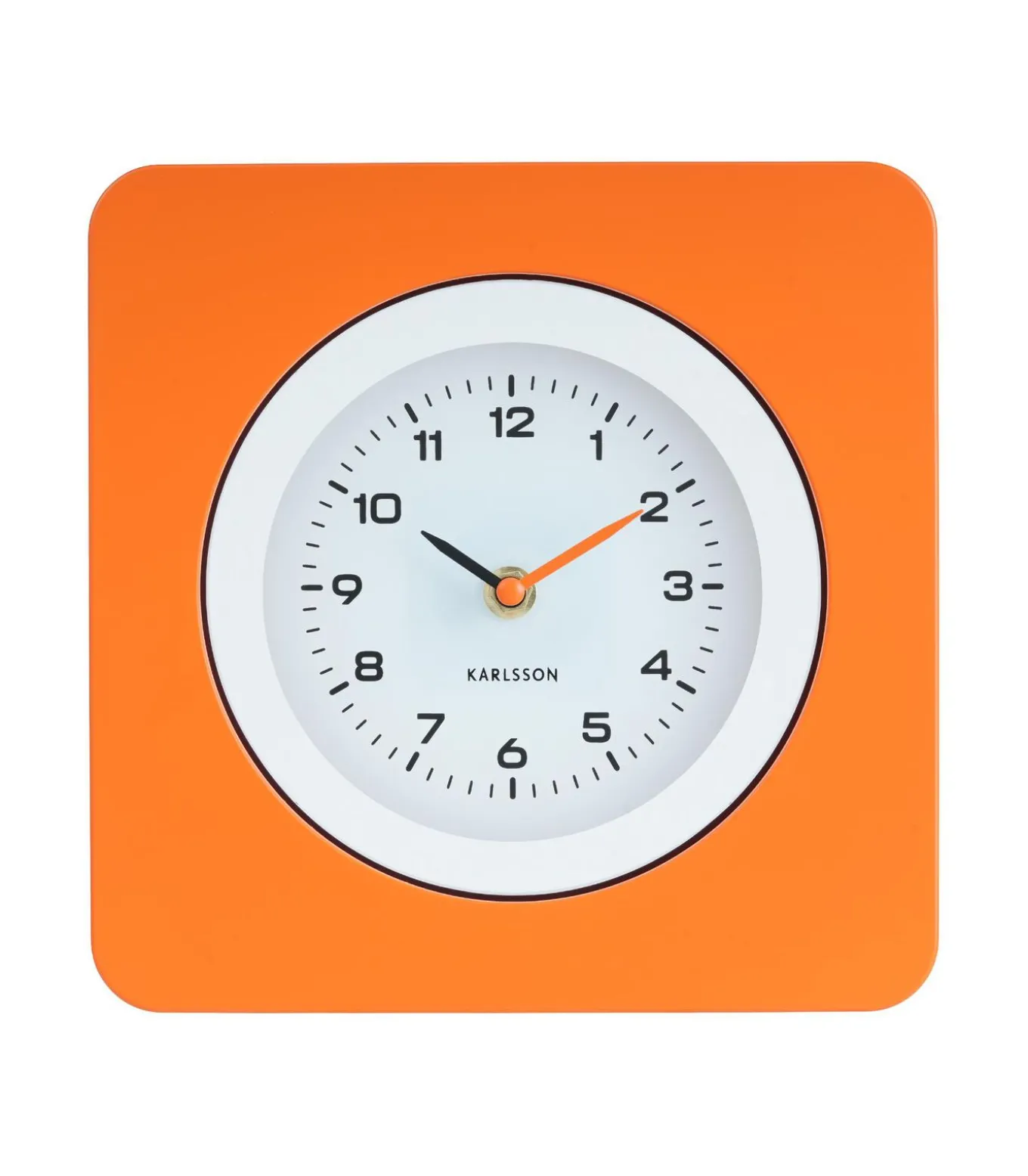 Wandklok New Vintage - Helderoranje - 4.4x22x22cm