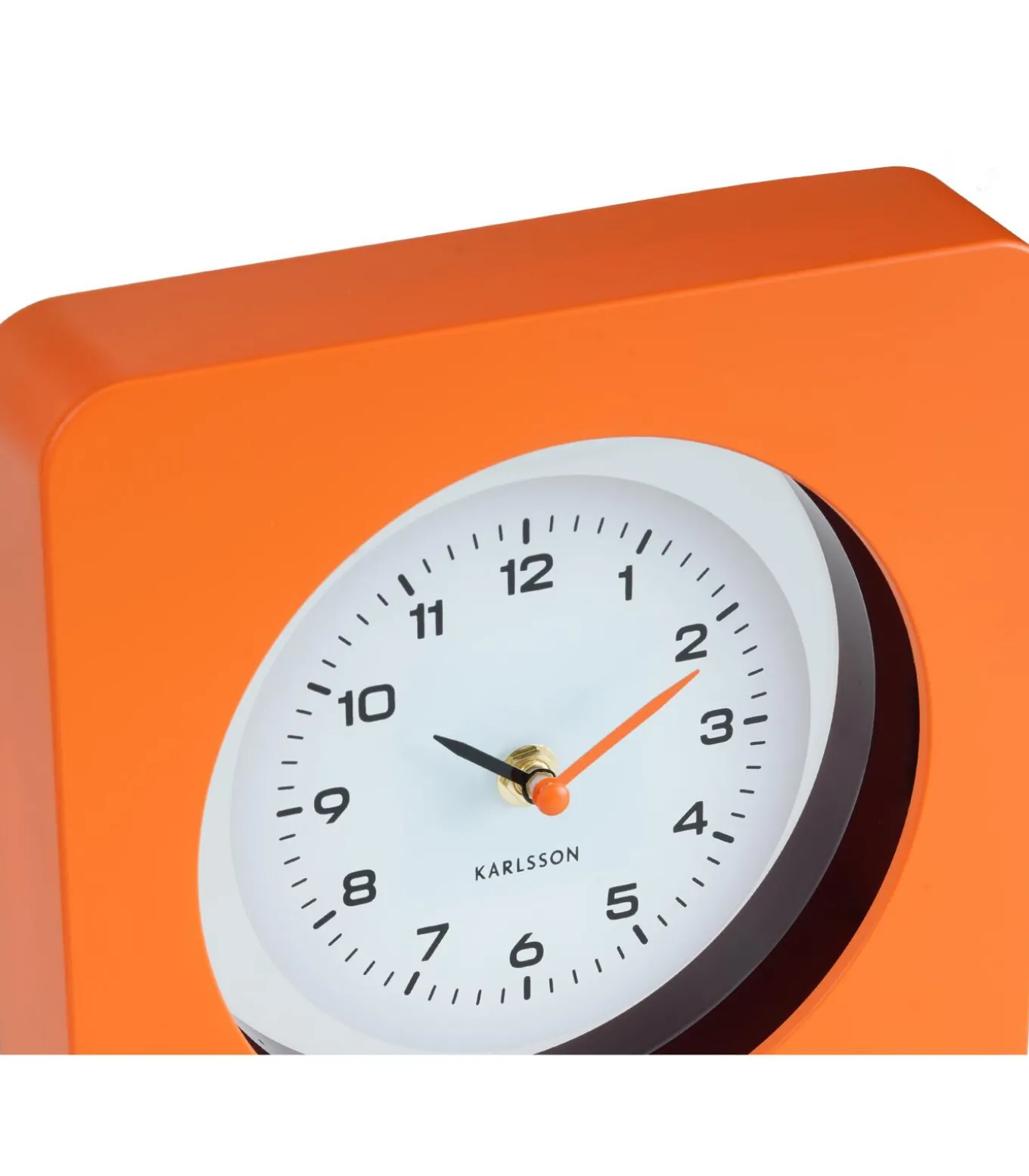 Wandklok New Vintage - Helderoranje - 4.4x22x22cm