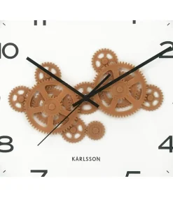 Wandklok Open Gear - Groen - 40.8x40.8x40.8cm