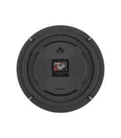 Wandklok Realista Dome - Zwart - 35x35x35cm