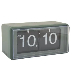 Wandklok Retro Boxed Flip - Jungle groen - 20x10x10cm
